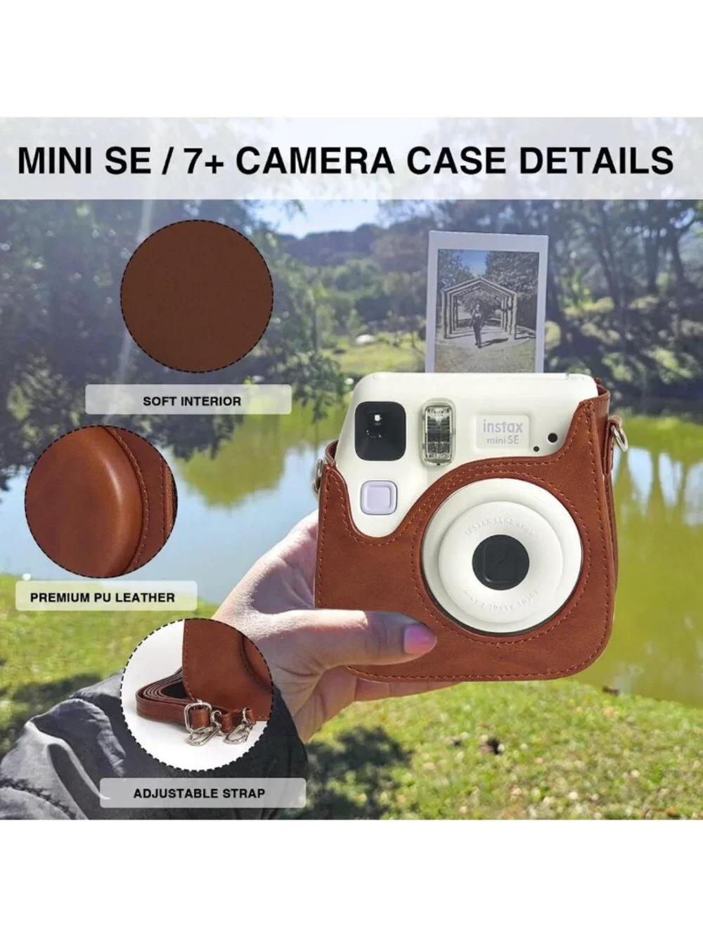 Brown Mini SE Kit for Instax Mini SE/7+ Instant Camera - Essential Accessories